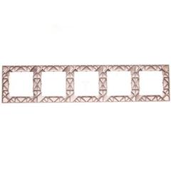 Simon 15 Ramka pięciokrotna uniwersalna aluminium metalizowane 1501650-026 WS15-1501650-026