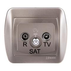 Simon Akord Gniazdo antenowe RTV/SAT końcowe satyna metalizowana AAS/29 WMAA-43018x-H013