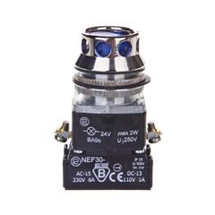 Przycisk sterowniczy 30mm niebieski z samopowrotem z podświetleniem 2Z NEF30-KLXY/24V
