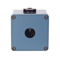 Kaseta sterownicza pusta 1 otwór fi 22mm 80x80mm niebieska stop miedzi IP65 XAPM1201