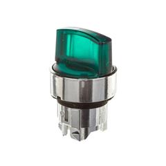 Głowica przełącznika sterowniczego 3-położeniowego 22mm zielona podświetlana IP69K ZB4BK1733