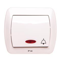 Simon Akord Przycisk hermetyczny /dzwonek/ IP44 z podświetleniem beżowy AD1BL/12 WMAL-391xxx-9012