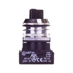 Przełącznik 2 położeniowy pokrętło 30mm czarny 2Z bez samopowrotu W0-NEF30-TPA 2X S