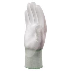 Rękawice dziane bezszwowe z poliamidu strona chwytna powlekana poliuretanem białe rozmiar 10 HESTIA WHITE VV702BC10