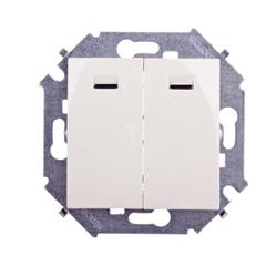 Simon 15 Łącznik świecznikowy z podświetleniem beżowy 1591392-031 WS15-1591392-031