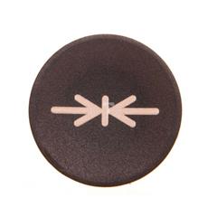 Soczewka przycisku 22mm płaska czarna z symbolem MOCOWANIE  M22-XD-S-X14 218180