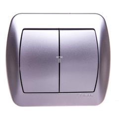 Simon Akord Łącznik schodowy podwójny aluminium metalizowane AW6/2/26 WMAL-4602xx-D011