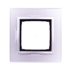 Simon 54 Nature Ramka pojedyncza szklana srebrna mgła DRN1/71 WMDZ-0110xS-071