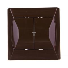 AKCENT Łącznik schodowy podwójny 10AX 250V IP20 podświetlenie LED pomarańczowe brązowy ŁP-10AS/24