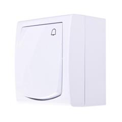 MADERA Przycisk hermetyczny ''dzwonek'' 1Z 10AX IP44 biały ŁNH-6N/00