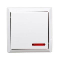 BIS Łącznik jednobiegunowy 10AX IP20 z podświetleniem LED pomarańczowym biały ŁN-1BS/00