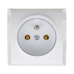 BIS Gniazdo pojedyncze z/u 16A IP20 białe GN-1BZ/00