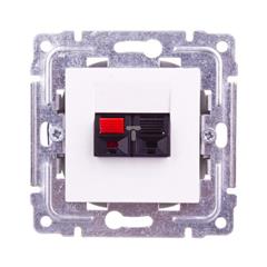 DANTE Gniazdo głośnikowe pojedyncze stereofoniczne białe 450472