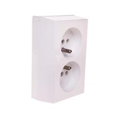 KAPPA Gniazdo podwójne z/u 16A IP20 białe GW-2KZ/00