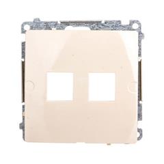 Simon Basic Pokrywa gniazda teleinformatycznego pojedynczego RJ Keystone płaska beżowa BMPT/12 WMUK-P10000-9013