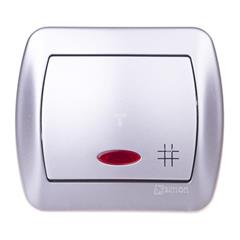 Simon Akord Łącznik krzyżowy z podświetleniem aluminium metalizowane AW7L/26 WMAL-471xxx-D012