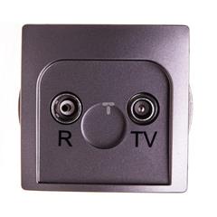 Simon Basic Gniazdo antenowe R/TV przelotowe stal inox BMZAP10/1.01/21 WMUA-02100z-J011