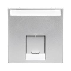 Merten System M Płytka centralna pojedyncza do gniazda komputerowego RJ45 aluminium MTN465860