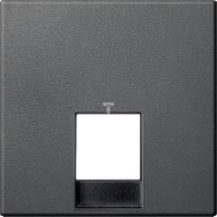 Merten System M Płytka centralna pojedyncza gniazda telefonicznego RJ11/RJ12 antracyt MTN463514