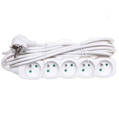 Przedłużacz 5m 5-gniazd z/u 10A biały P0515 1902050500