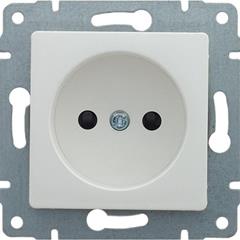 VENA Gniazdo pojedyncze b/u 16A 250V z przesłoną torów białe 510433