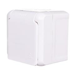 FORIX Gniazdo pojedyncze z/u 16A IP44 z przesłonami białe 782375