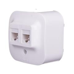 FORIX Gniazdo komputerowe podwójne RJ45 kat.5e UTP białe 782428