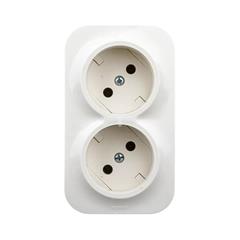 FORIX Gniazdo podwójne b/u 16A IP20 kremowe 782442