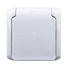 FORIX Gniazdo pojedyncze z/u 16A IP44 z przesłonami szare 782395