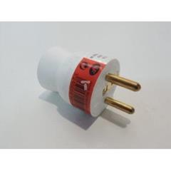 Wtyczka przenośna 2P+Z 16A biała 50100