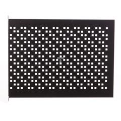 Półka 19 cali 1U głębokość 600mm regulacja +200mm 4-punktowa RAL9005 19-0052C