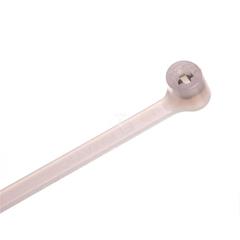 Opaska kablowa 250x4,5 biała 2-LOCK zęby stalowe /100szt./