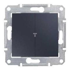 SEDNA Łącznik schodowy podwójny 10AX grafitowy IP20 SDN0600170