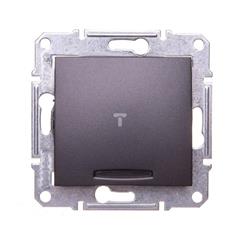 SEDNA Łącznik jednobiegunowy 10AX z podświetleniem LED grafitowy SDN1400170