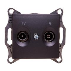 SEDNA Gniazdo antenowe R/TV przelotowe 8dB grafitowe SDN3301370