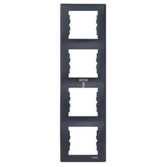 SEDNA Ramka poczwórna pionowa grafitowa SDN5802070