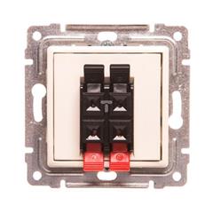 VENA Gniazdo głośnikowe podwójne stereofoniczne kremowe 510371