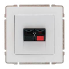 KOS66 Gniazdo głośnikowe pojedyncze stereofoniczne białe 660472