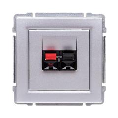 KOS66 Gniazdo głośnikowe pojedyncze stereofoniczne aluminium 664072