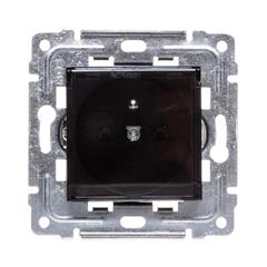 DANTE Gniazdo hermetyczne pojedyncze z/u 16A IP44 z przesłoną torów czarne 450939