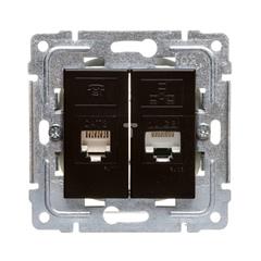 DANTE Gniazdo teleinformatyczne RJ45 kat. 5e nieekranowane + RJ11 czarne 450969