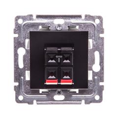 DANTE Gniazdo głośnikowe podwójne stereofoniczne czarne 450971