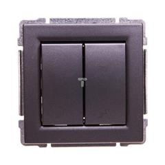 KOS66 Łącznik schodowy podwójny grafitowy 666019