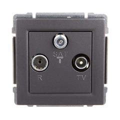 KOS66 Gniazdo antenowe RTV/SAT końcowe grafitowe 666076