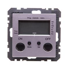 Merten System M Zegar elektroniczny z wyświetlaczem 1000W 230V aluminium MTN586060