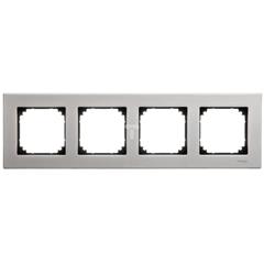 Merten System M Ramka czterokrotna metalowa tytanowy MTN403405