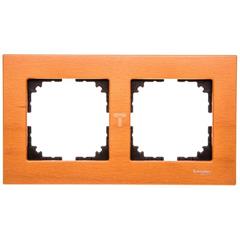 Merten System M Ramka podwójna drewno buk MTN4052-3470