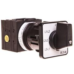 Przełącznik woltomierza L1-L2/L1-L3/L2-L3-0-0-L1/0-L2/0-L3 3P 20A do wbudowania T0-3-8007/EZ 098186