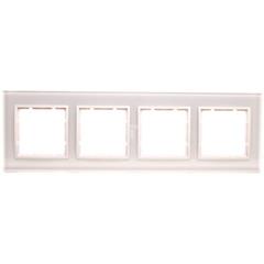Berker B.7 Glas Ramka poczwórna szklana śnieżnobiała 10146909
