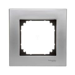 Merten System M Ramka pojedyncza metalowa platynowy srebrny MTN403160